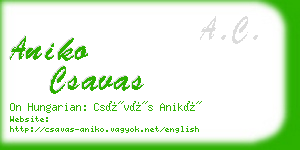 aniko csavas business card